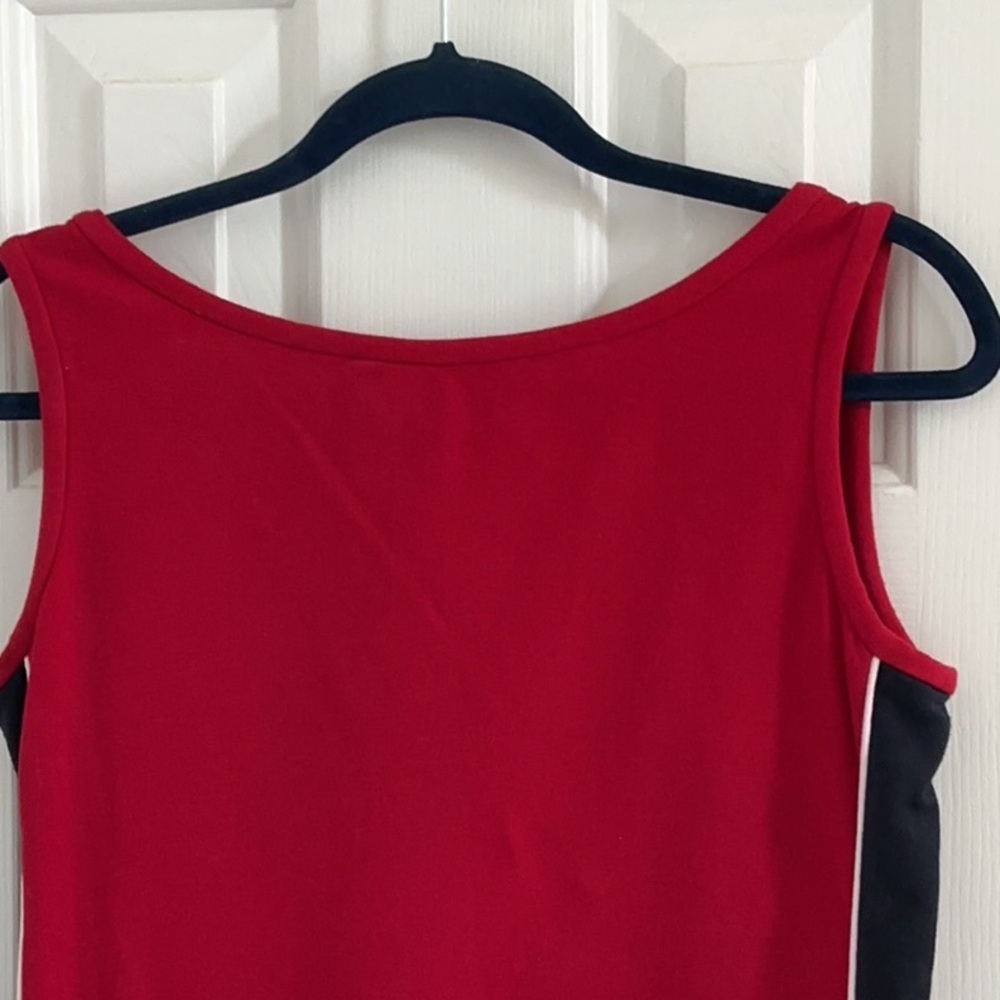 St. John Sport Red Tank w/ Navy Striped Sides & White Trim - Picture 5 of 8